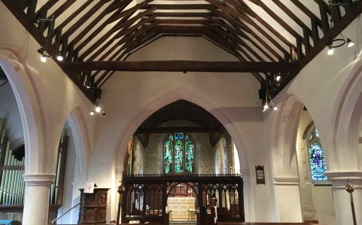 St Peter & St Paul, Nutfield — installed loudspeakers